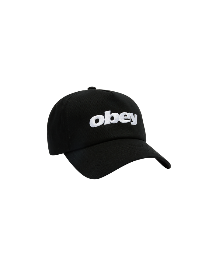 OBEY DELTA 5 PANEL SNAPBACK -  BLACK