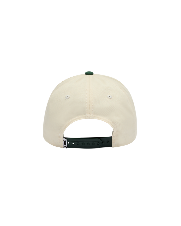 OBEY DELTA 5 PANEL SNAPBACK SPRUCE MULTI