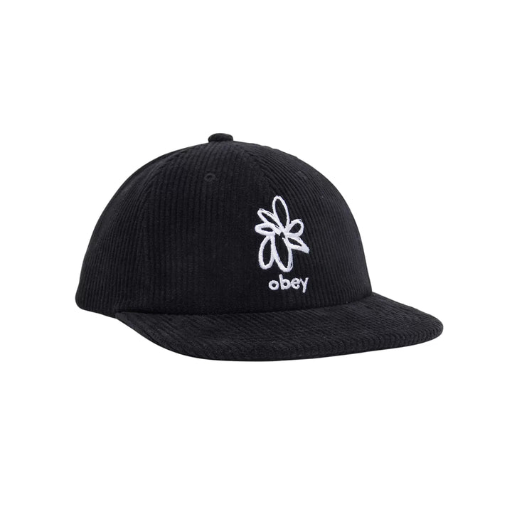 Flower 6 Panel Strapback black