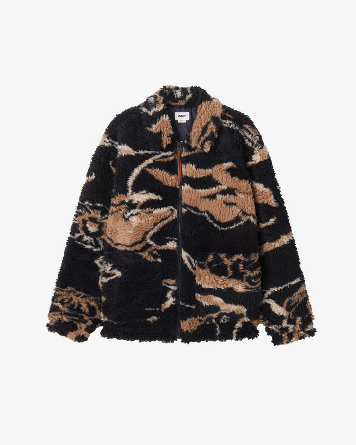 MUSHROOM SHERPA JACKET DARK - NAVY MULTI