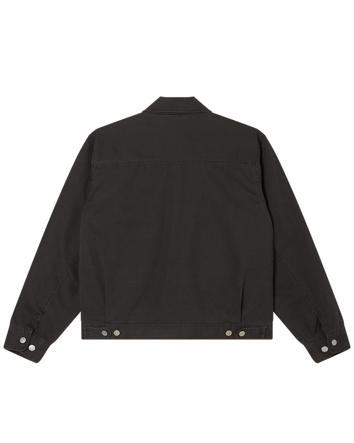 OBEY WALTER WORK JACKET BLACK FADED WASH