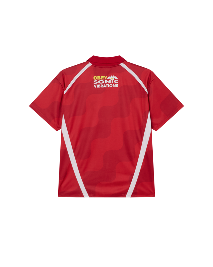 OBEY SOCCER JERSEY RED MULTI