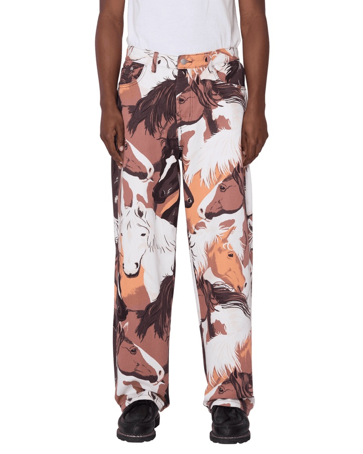 CLASSIC BAGGY PRINTED - DENIM BROWN MULTI