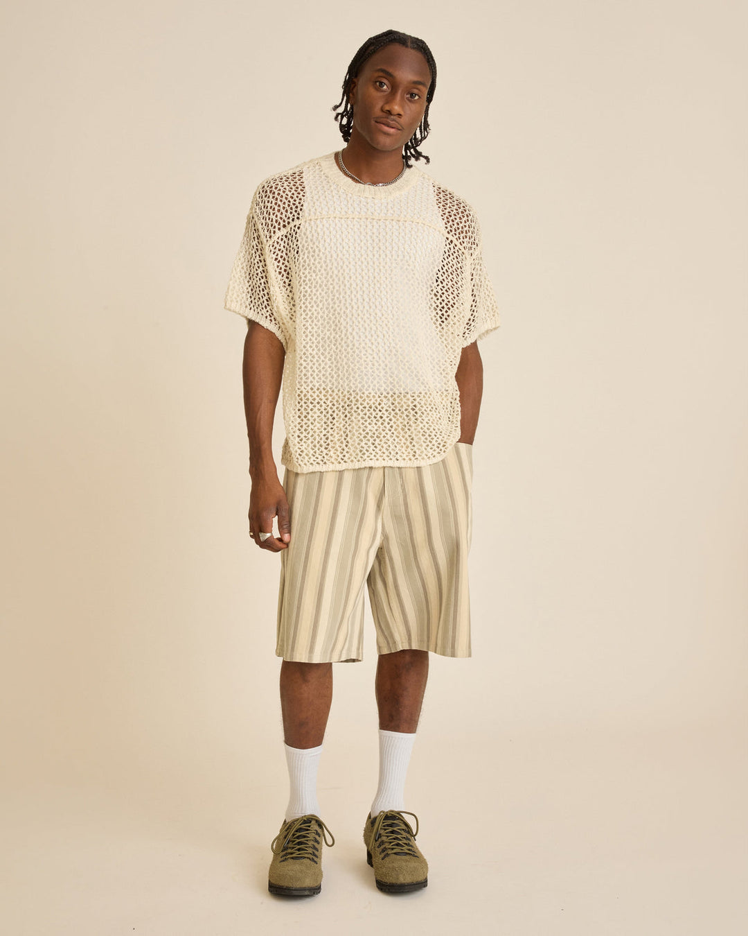LARRY FOOTBALL SWEATER - NATURAL
