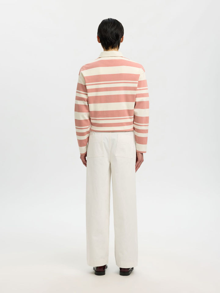 SLH260-WIDE LEG HOTEL AMOUR PANT - egret