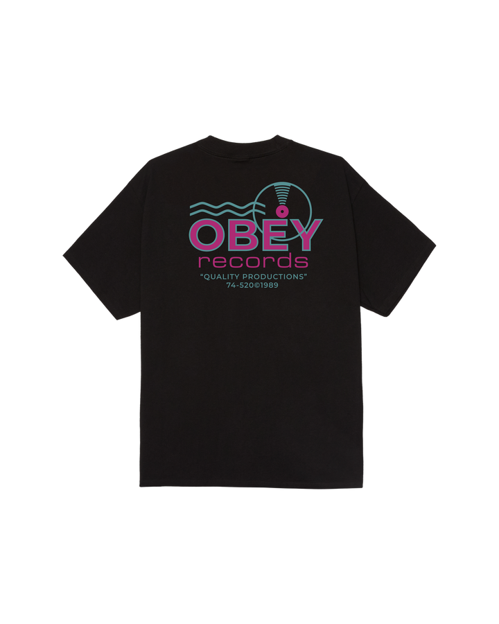 OBEY RECORDS SOUND WAVES BLACK