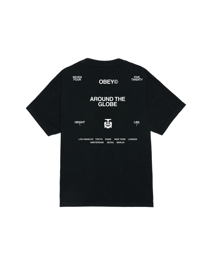 OBEY AROUND THE GLOBE PIGMENT TRUE - VINTAGE BLACK