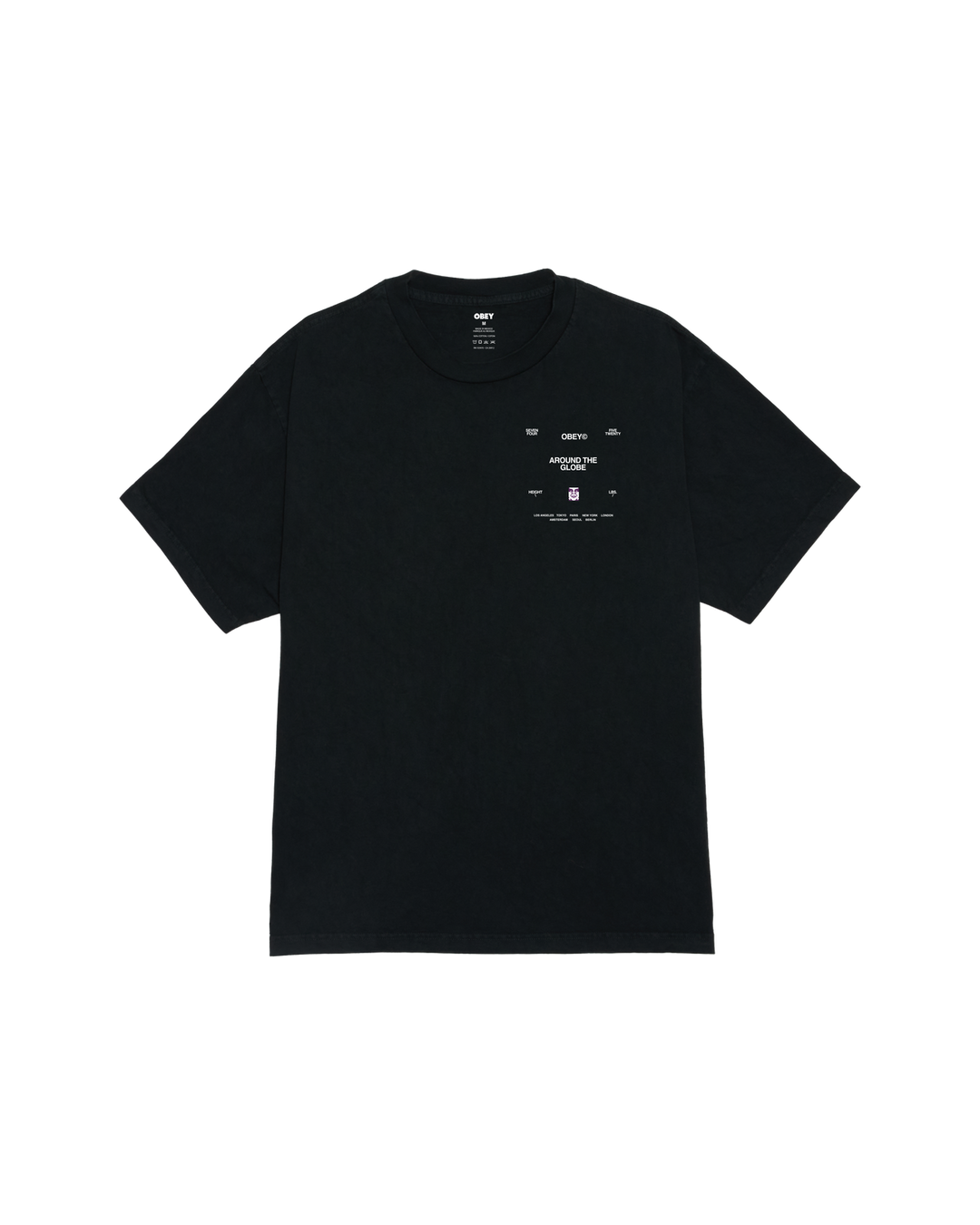 OBEY AROUND THE GLOBE PIGMENT TRUE - VINTAGE BLACK
