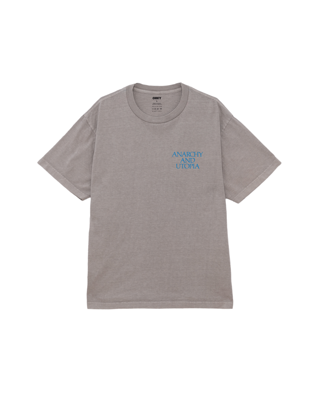 OBEY ANARCHY & UTOPIA PIGMENT SILVER GREY