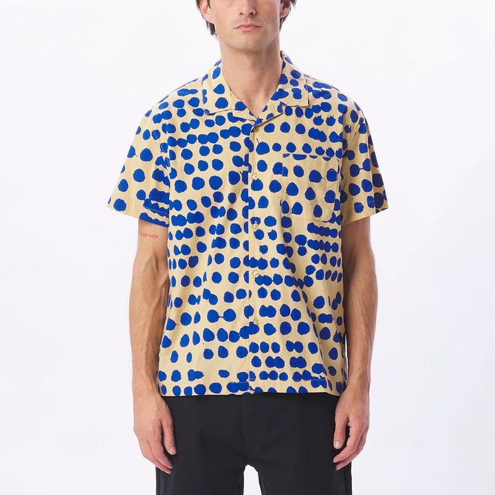 Shirt "Connect" - cream/blue