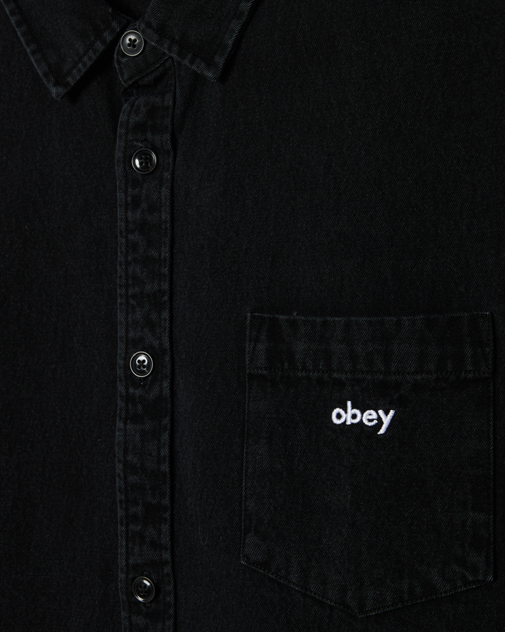 OWENS DENIM SHIRT FADED BLACK