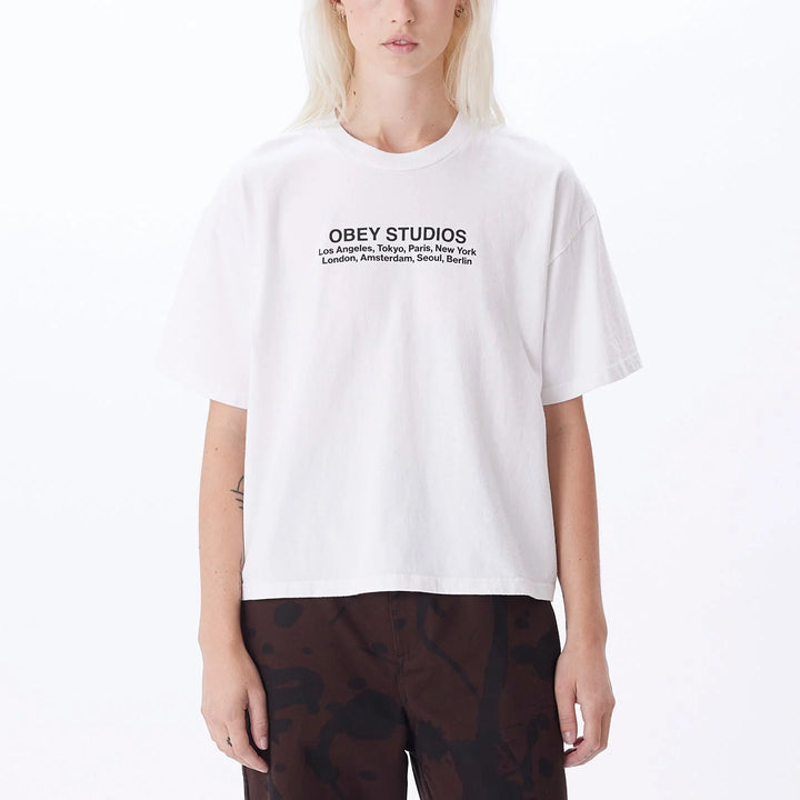 OBEY STUDIOS TEE - WHITE