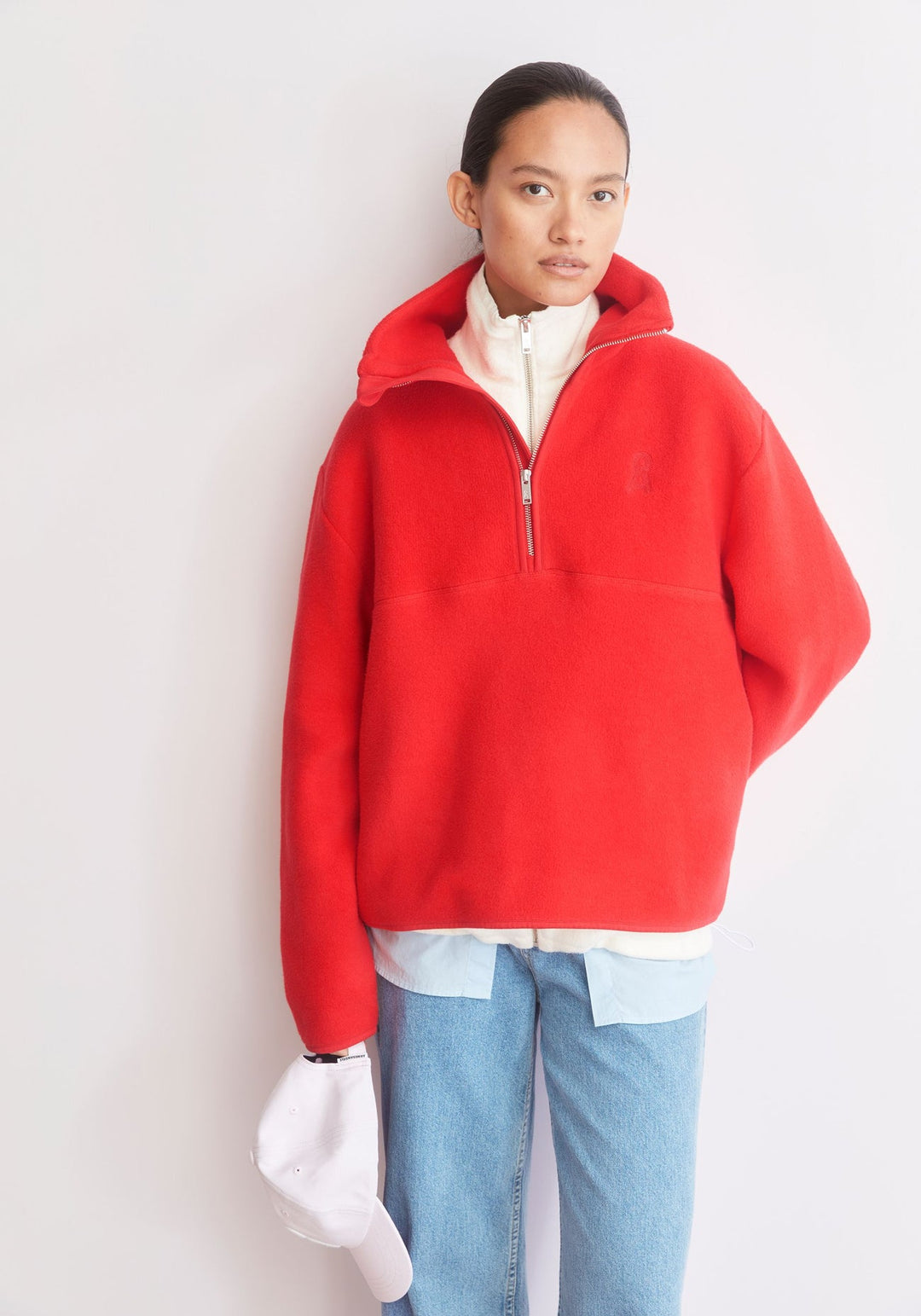 HAARLEENAA COTTON FLEECE  - mars red