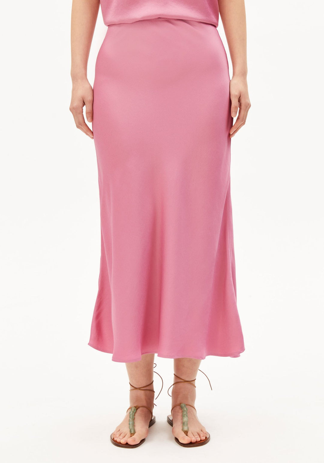 LENOVAA SATIN SLIP-SKIRT - washed berry