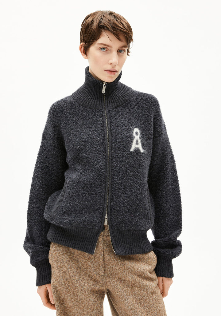 ICONIC Å GWENAA BOUCLÉ - steel melange-oatmilk