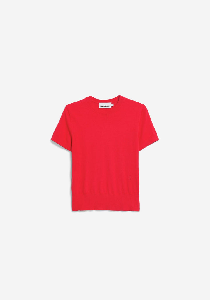 FINE S SL KNIT SWEATER - mars red