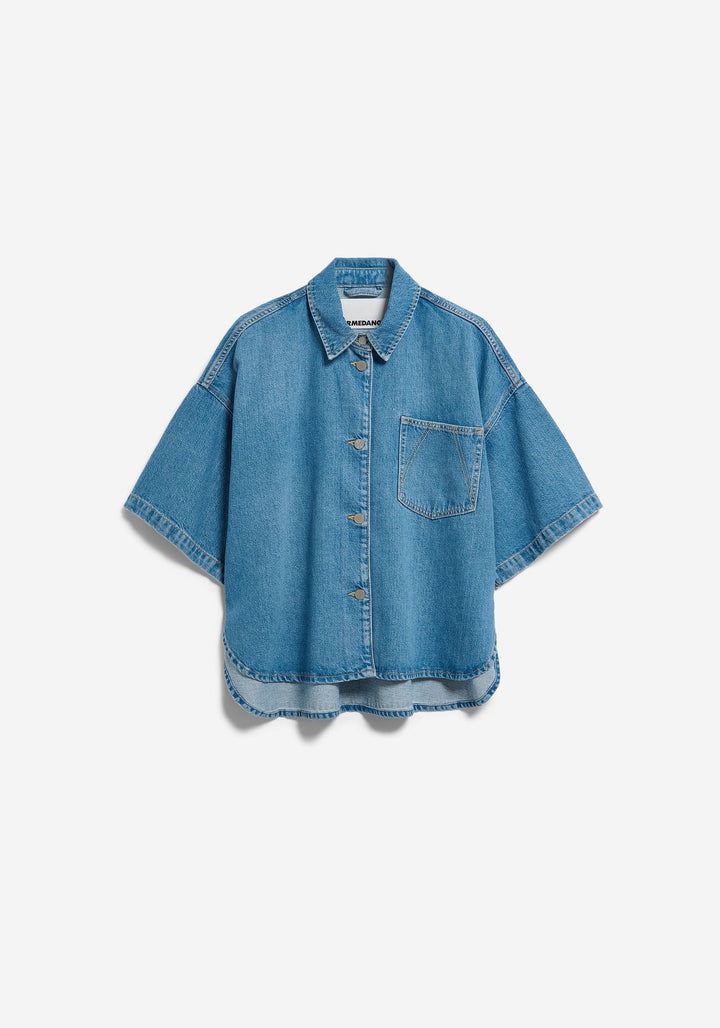 S SLV DENIM OVERSHIRT - laguna