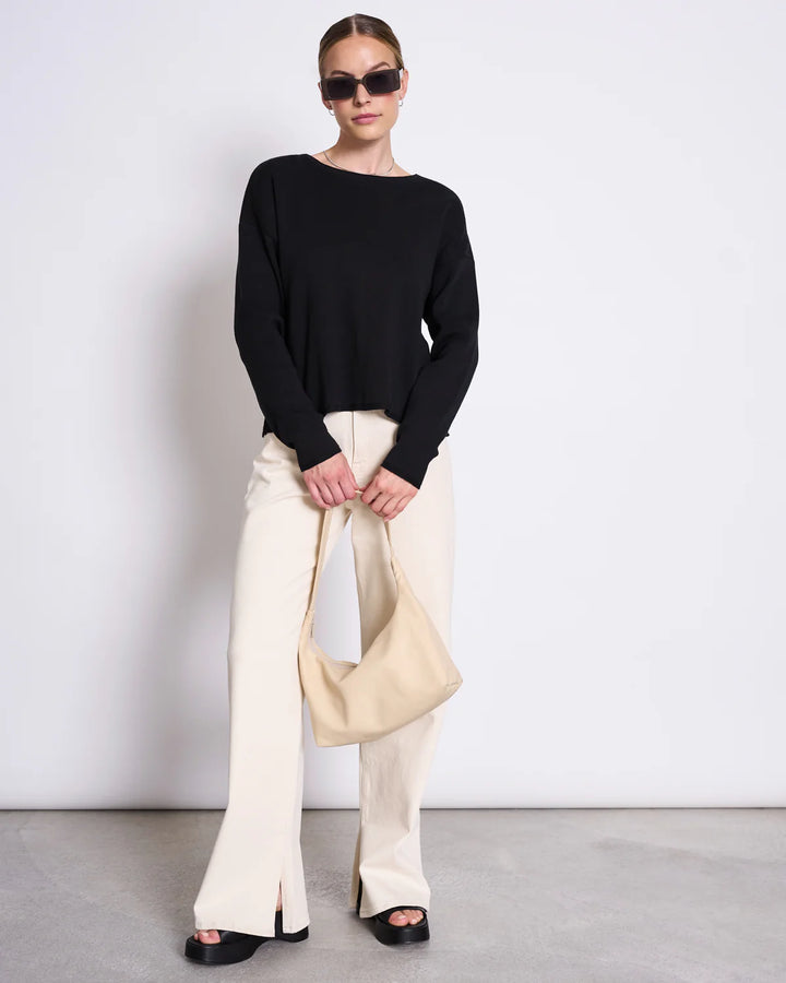 LIGHT KNIT JUMPER WILLIAMSBURG BLACK
