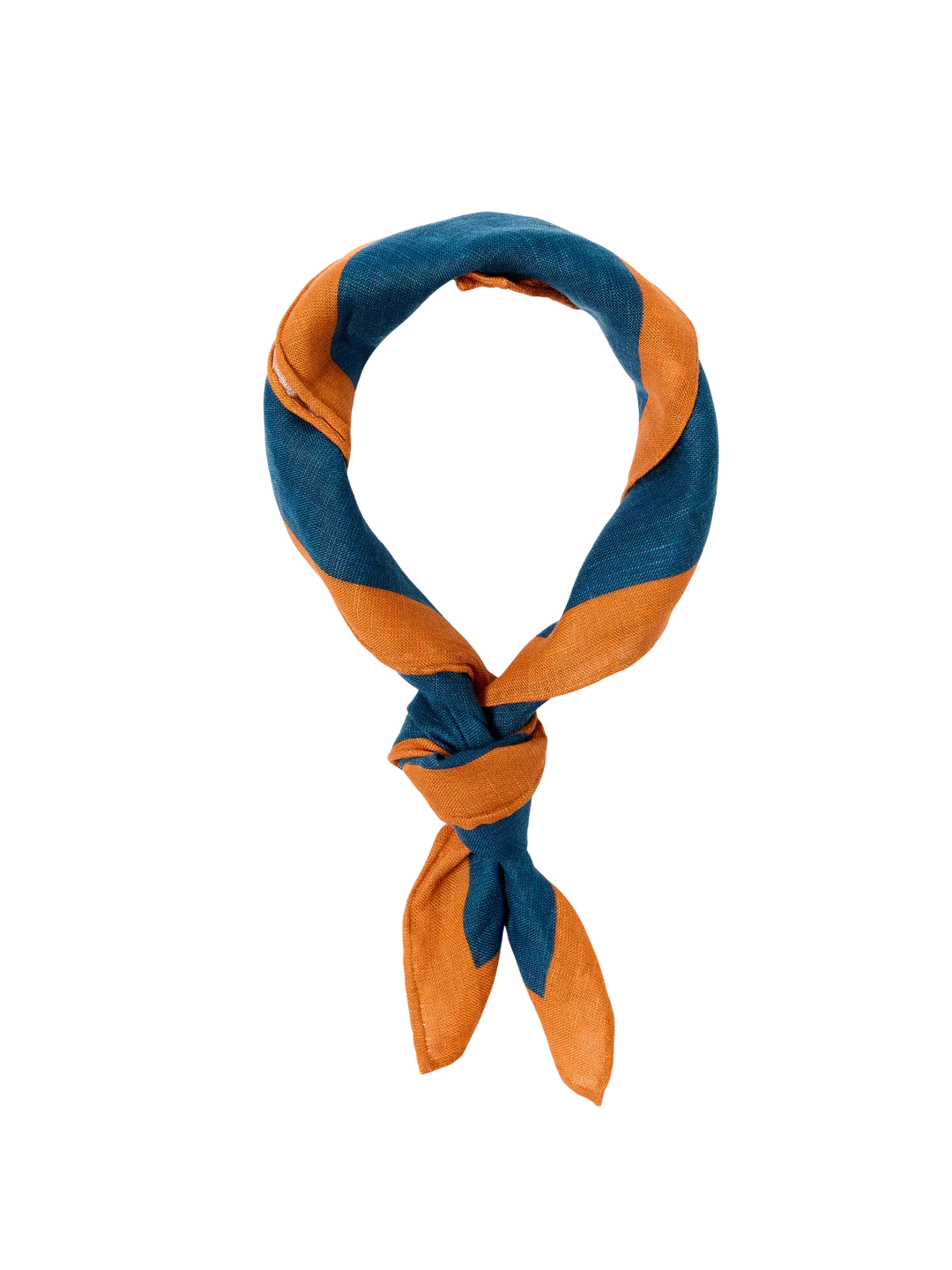 SLH COLE LINEN BANDANA - sky captain / apricot
