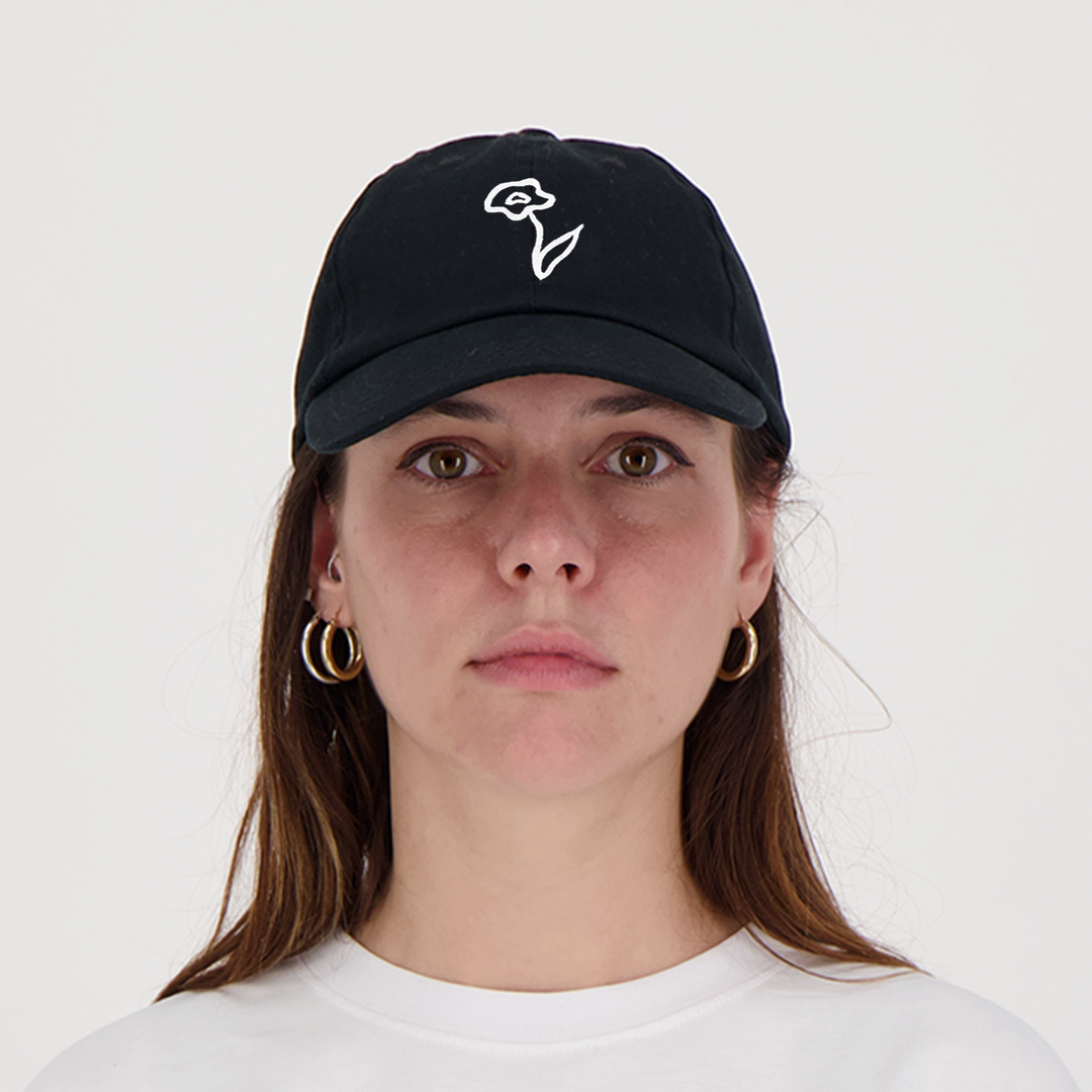 Cap Etude d'une fleur N°1 - black