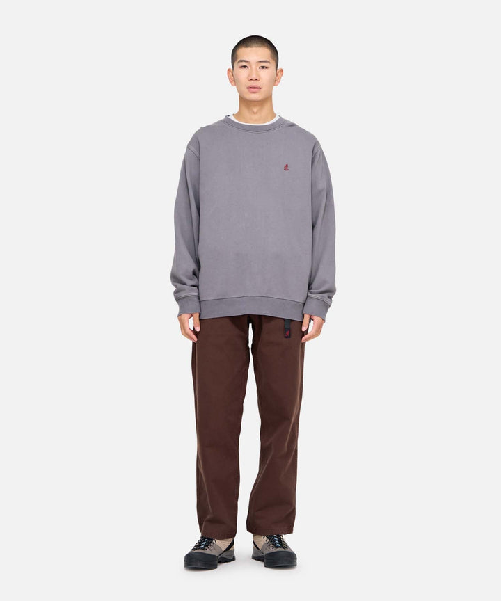 ONE POINT CREW SWEATSHIRT - charcoal