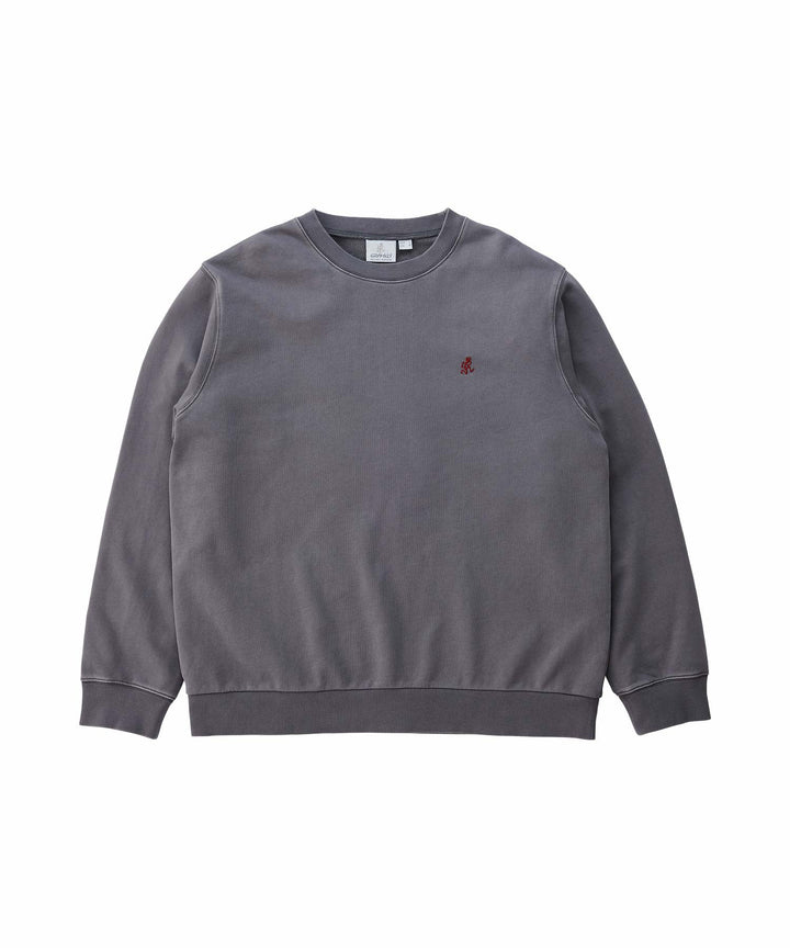 ONE POINT CREW SWEATSHIRT - charcoal
