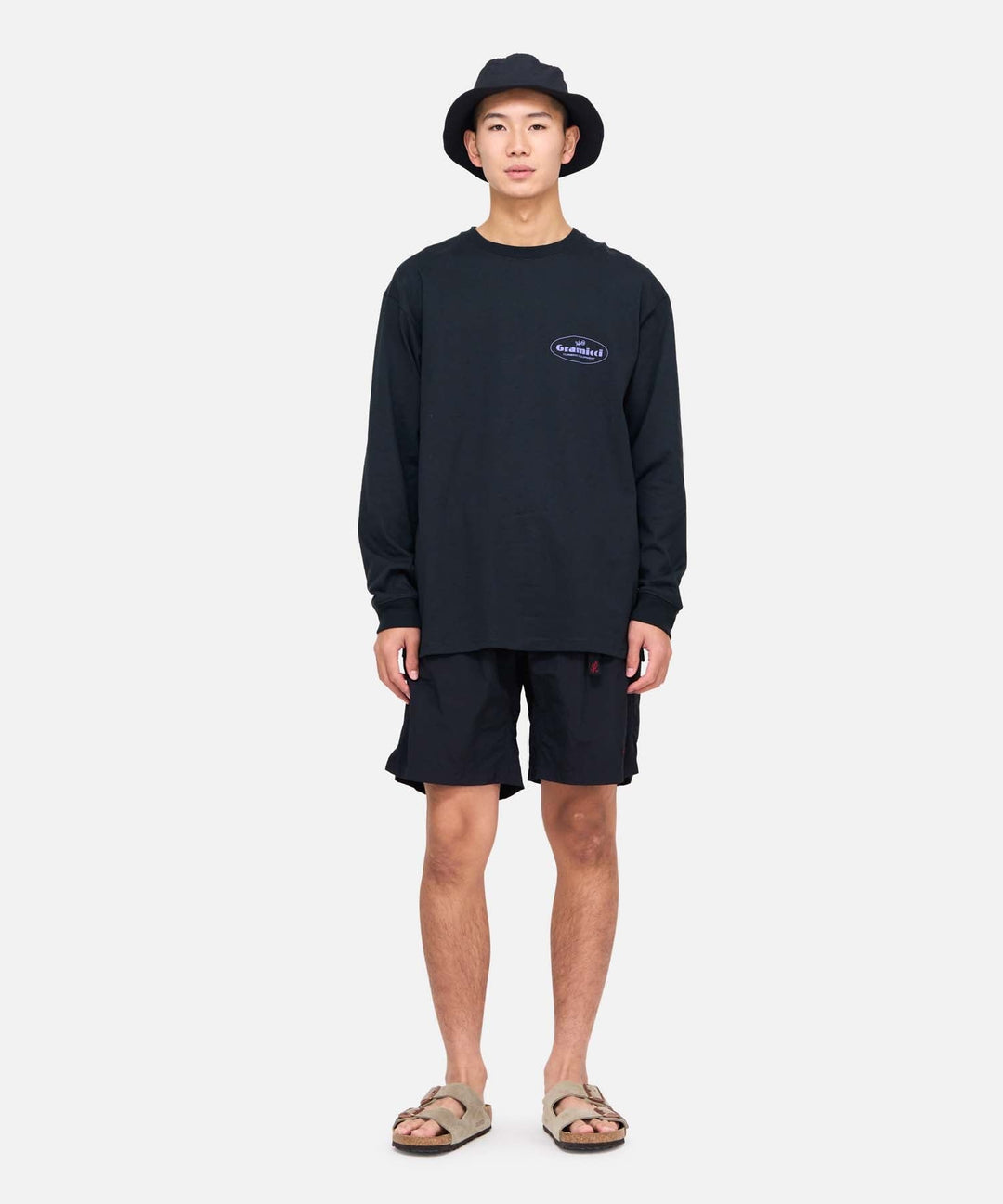 NYLON PACKABLE G-SHORT - BLACK