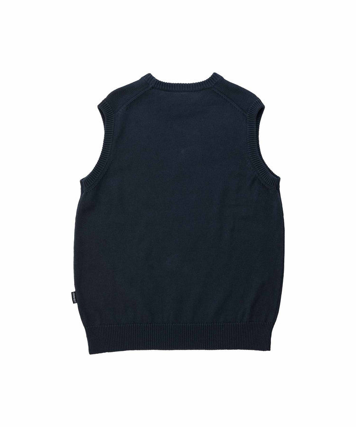 KNIT VEST - black
