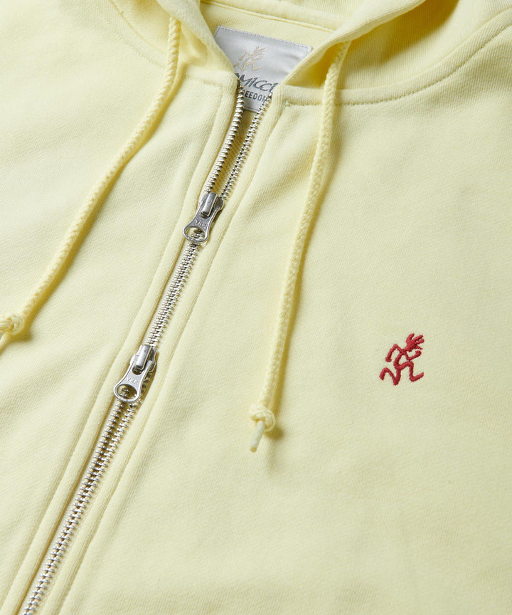ONE POINT ZIP HOODED SWEATSHIRT - lemon