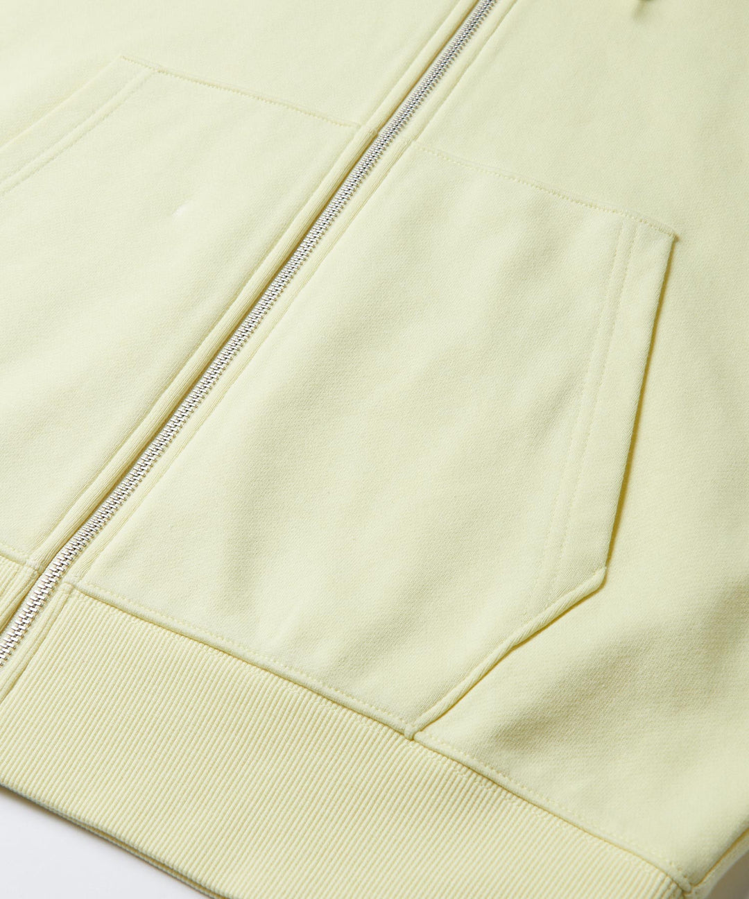 ONE POINT ZIP HOODED SWEATSHIRT - lemon