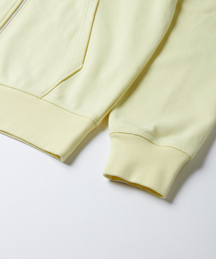 ONE POINT ZIP HOODED SWEATSHIRT - lemon