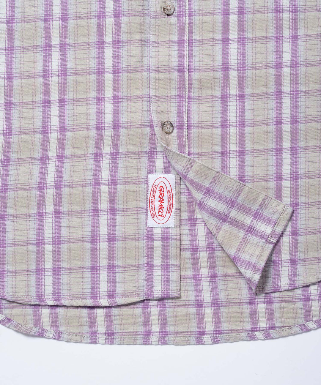 CHECKERED OMBRE SHIRT - PURPLE