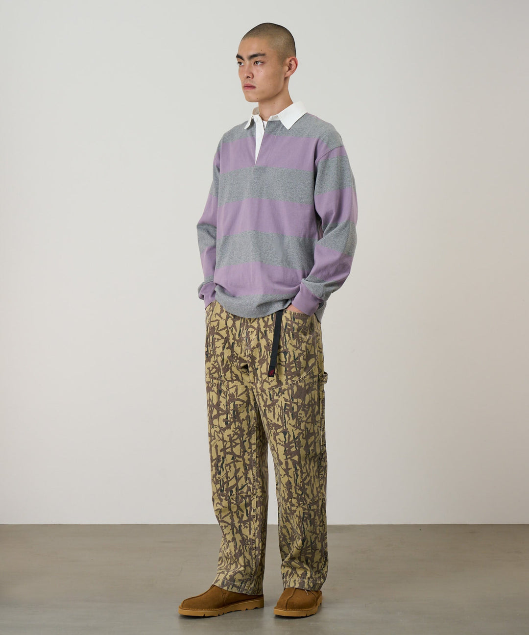 Gramicci Langdon Rugby Shirt - Heather Purple