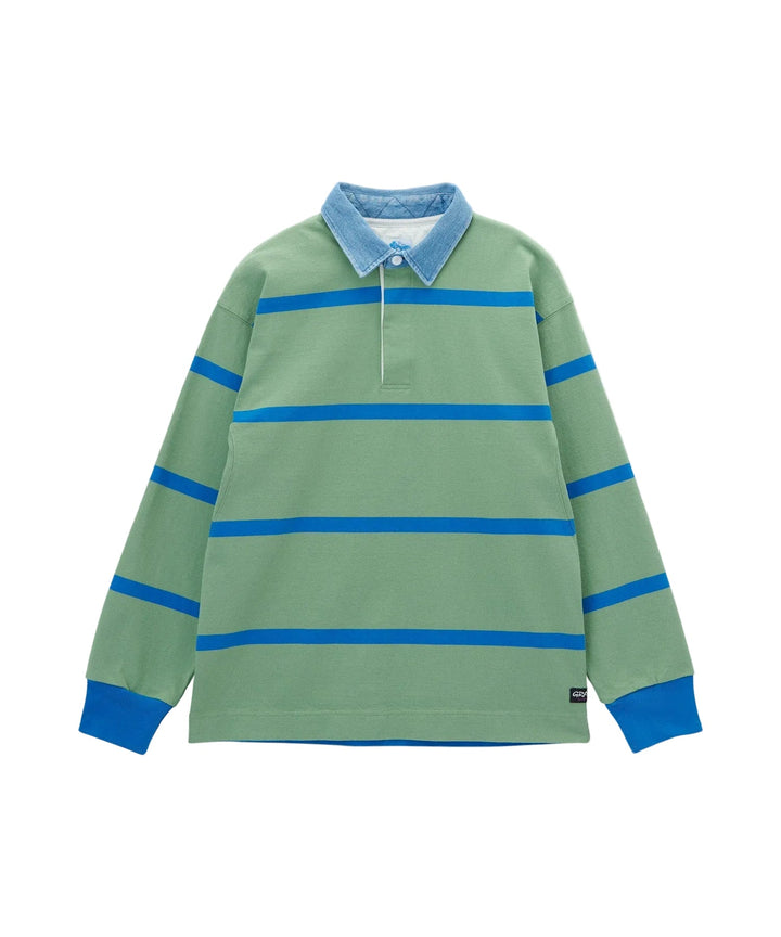 Gramicci Langdon Rugby Shirt - OLIVE BLUE