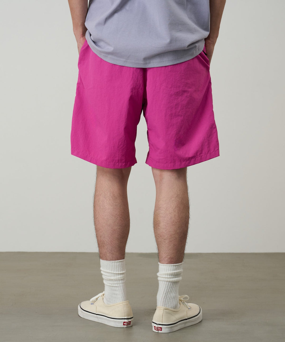 NYLON PACKABLE G-SHORT - PLUM