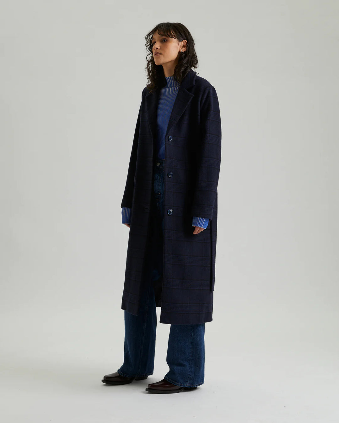 Harper - schwarz marineblau kariert
