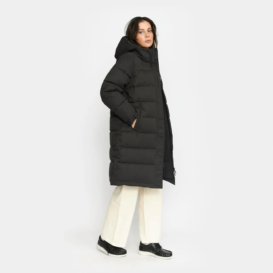 Hooded Puffer Coat - black