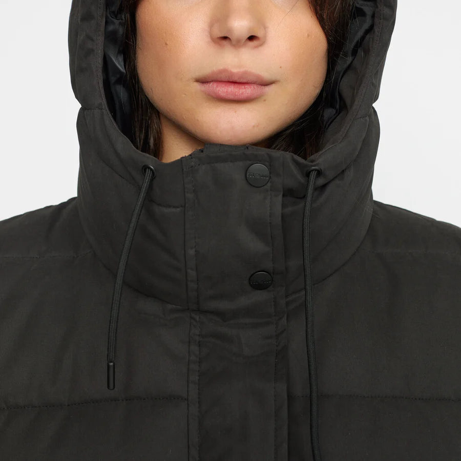 Hooded Puffer Coat - black