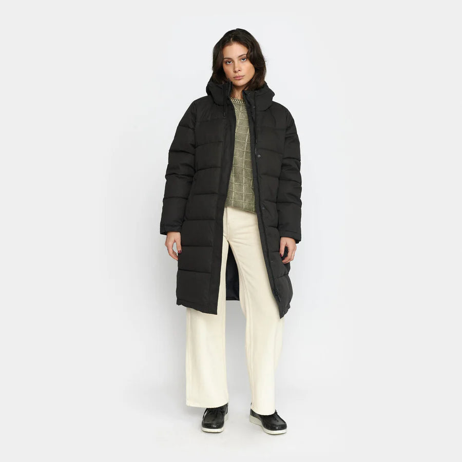 Hooded Puffer Coat - black