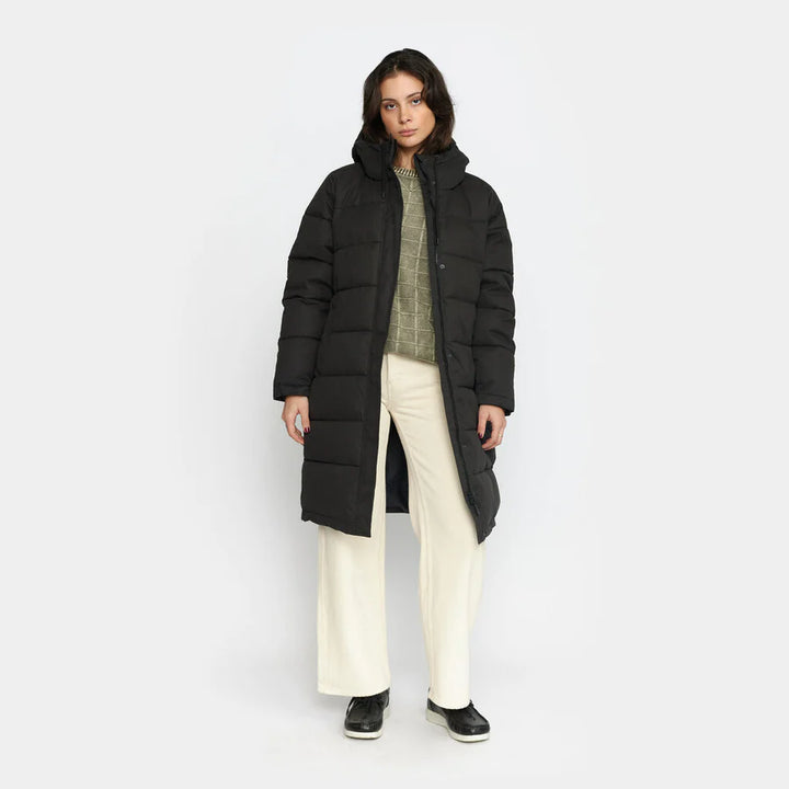 Hooded Puffer Coat - black