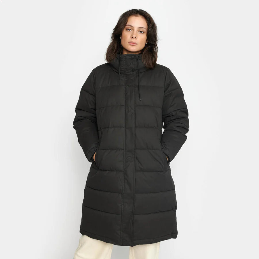 Hooded Puffer Coat - black