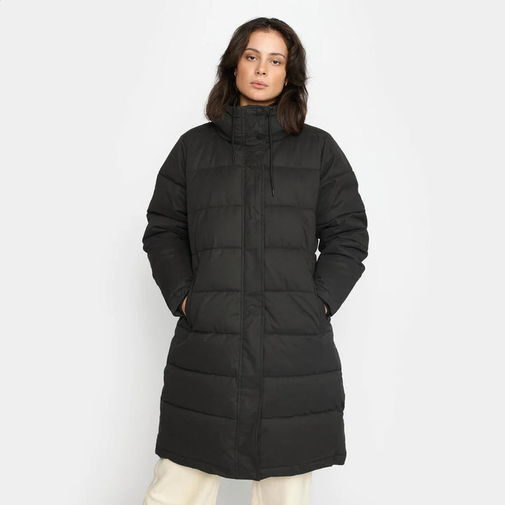 Hooded Puffer Coat - black