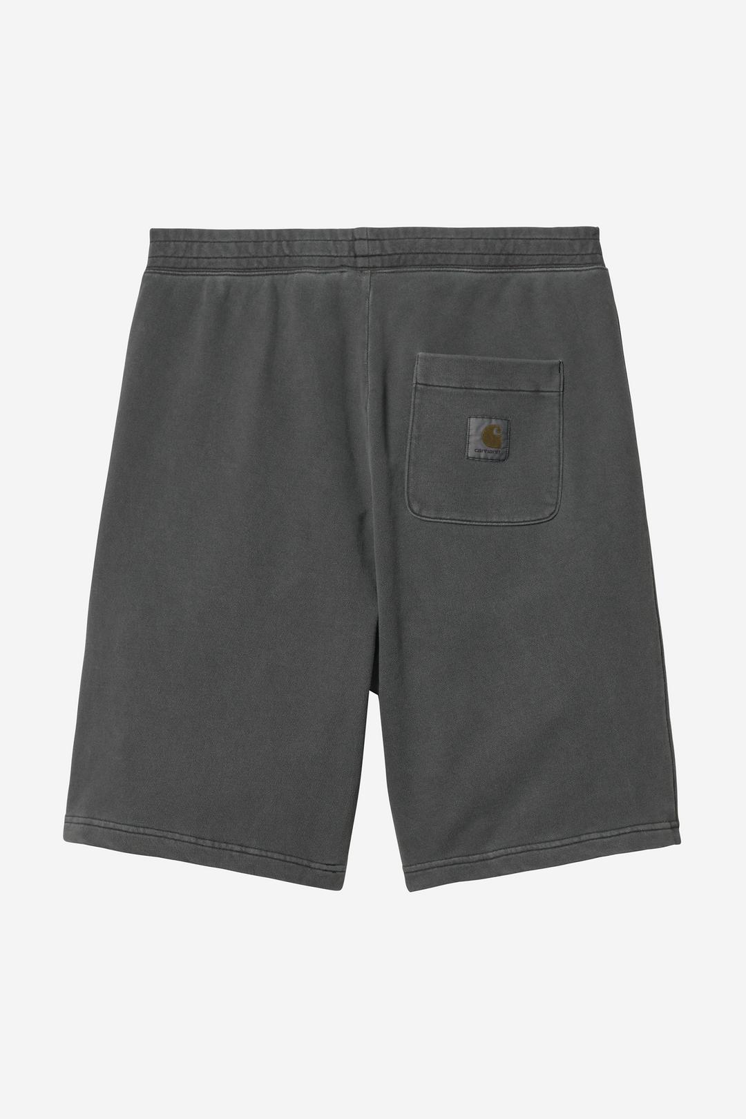 Nelson Sweat Short Black garment dyed