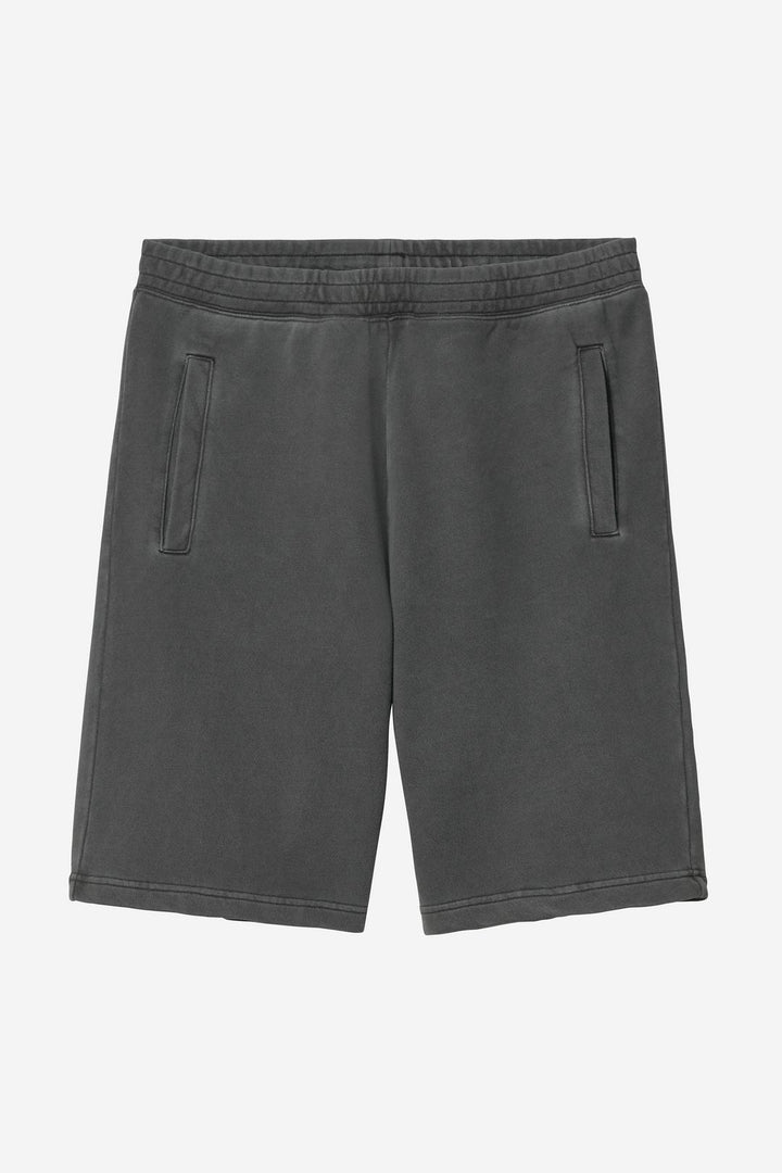 Nelson Sweat Short Black garment dyed