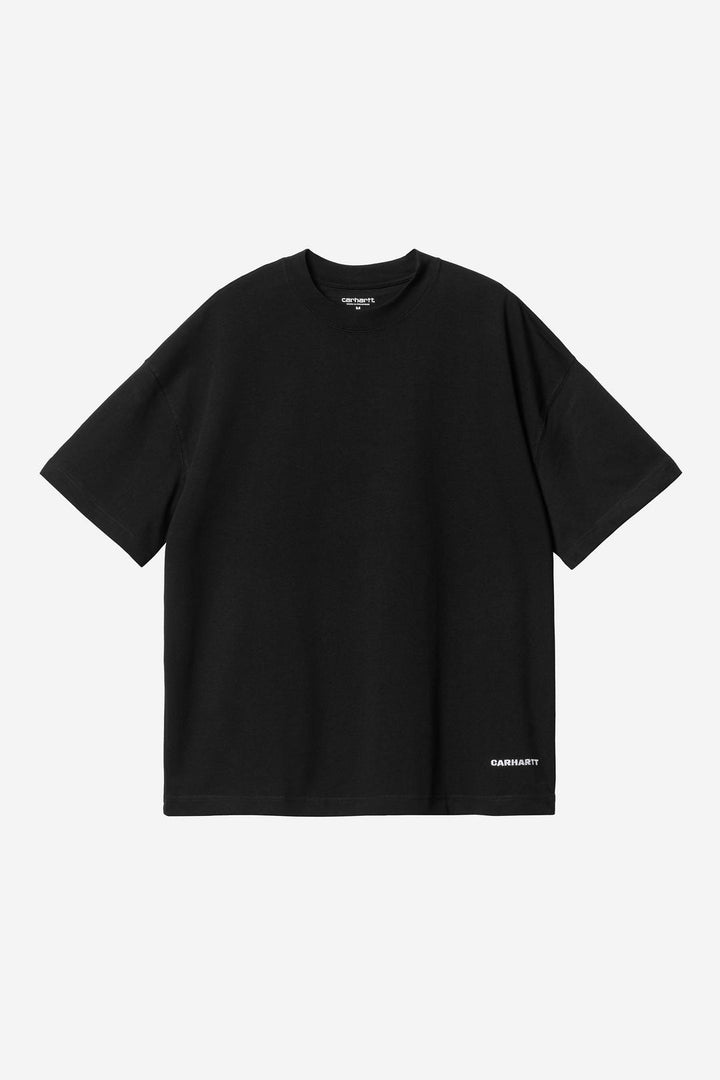 S/S Link Script T-Shirt Black / White