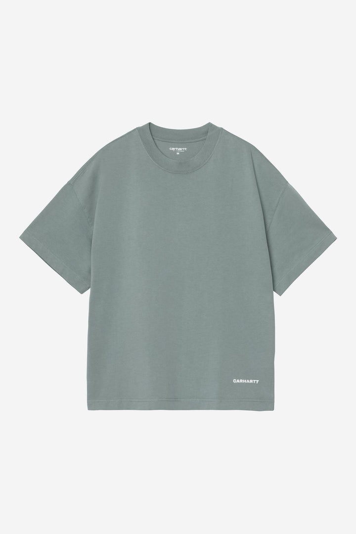 S/S Link Script T-Shirt Velvet Green / White