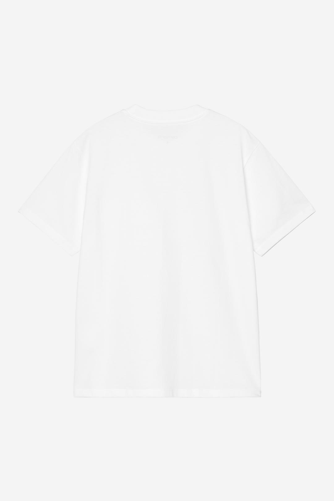 W' S/S Pocket Heart T-Shirt White / Red