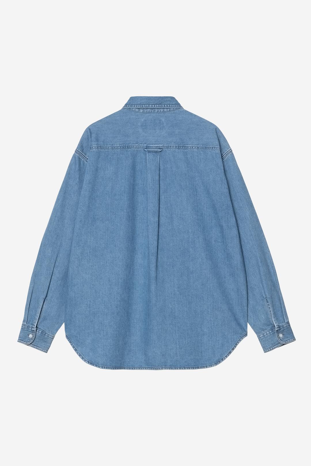 L/S Lucas Shirt -  Blue stone washed
