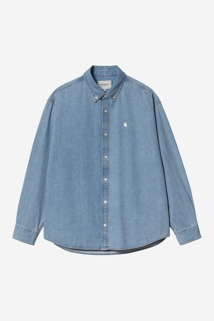 L/S Lucas Shirt Blue bleached
