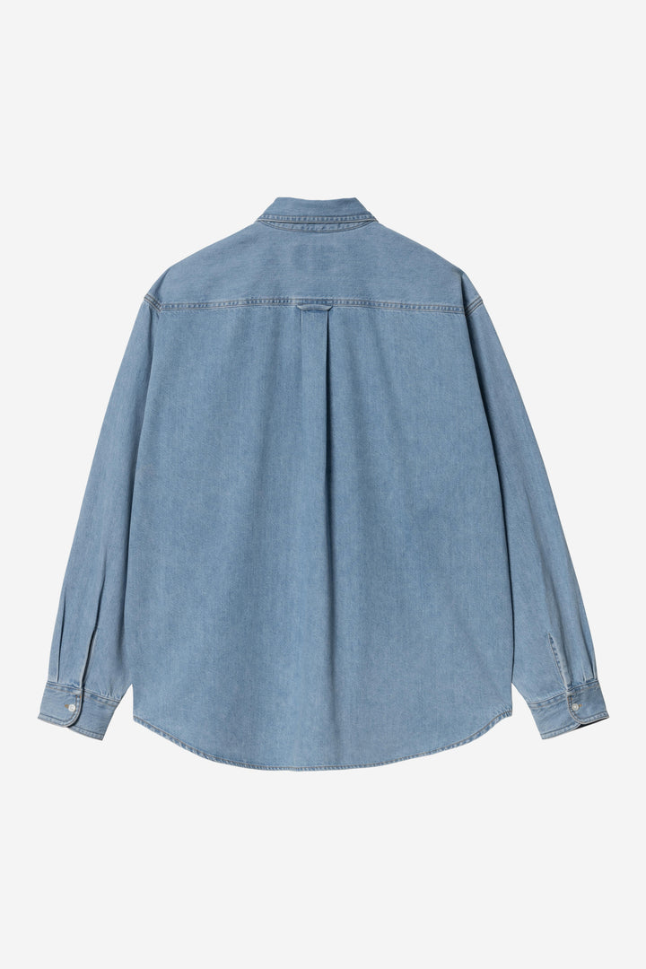 L/S Lucas Shirt Blue bleached